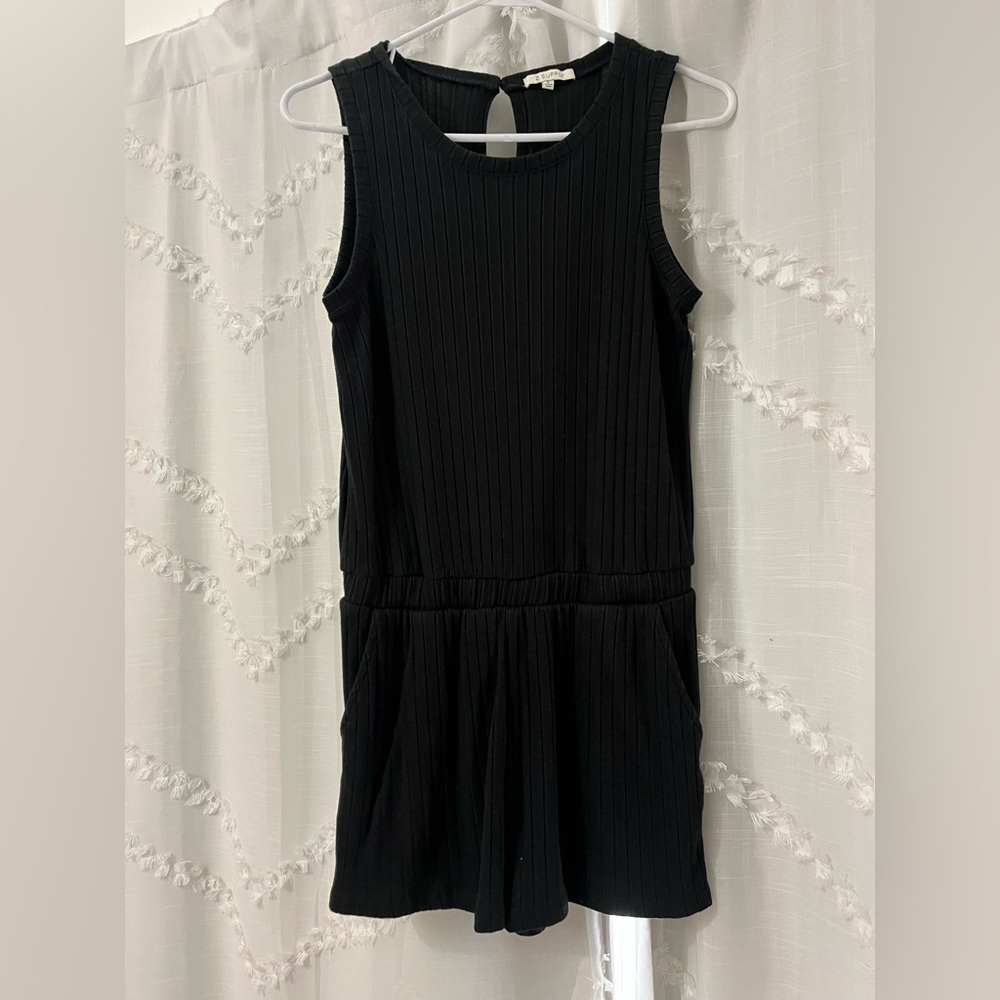 Z supply ribbed black romper